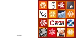 Rode kerstkaart voor ICT en communicatie