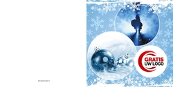 Winter kaart met kerstballen en kerstman