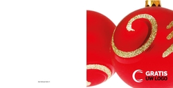 Rode kerstballen met logo