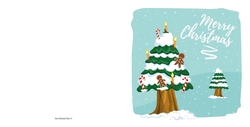 Kerstboom met sneeuw cartoon
